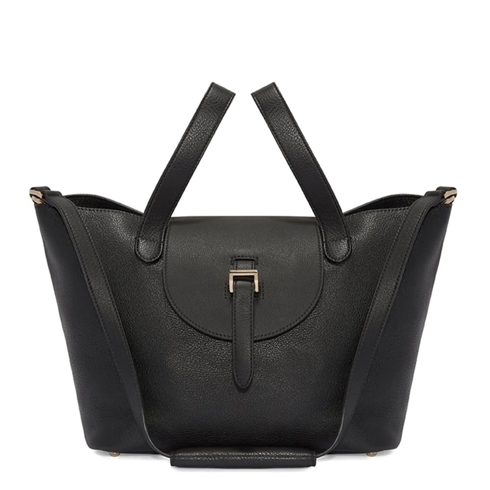 Meli Melo Thela Medium Black Leather Tote